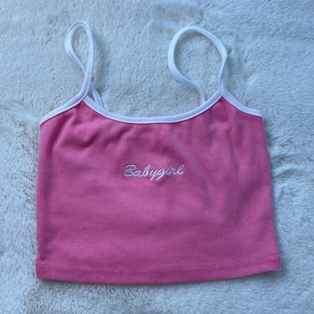 Fashion nova Babygirl Pink Crop Top S